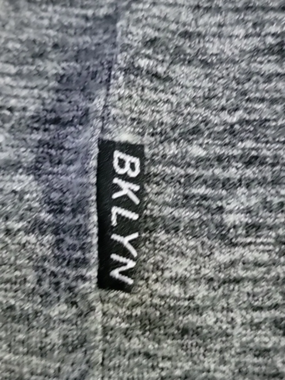 BKLYN The Spacedye Henley Short Sleeve Shirt Gray Chest Pocket Medium